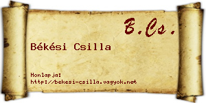 Békési Csilla névjegykártya