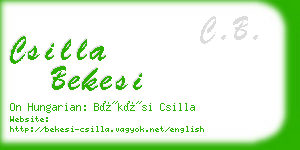 csilla bekesi business card